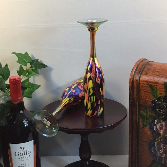 🆕 🎊🎈🎊HANDBLOWN MEXICAN CHAMPAGNE GLASSES🎊🎈🎊 - Picture 5 of 6